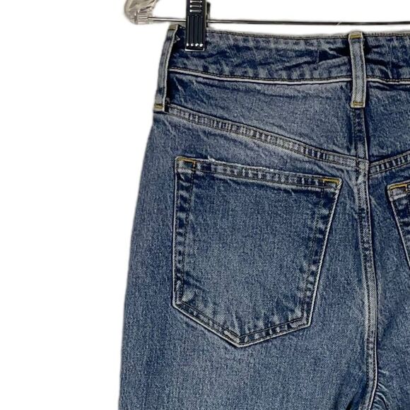 Free People Stella Kick Flare High Rise Raw Hem Cropped Jeans Size 26 - Picture 12 of 14